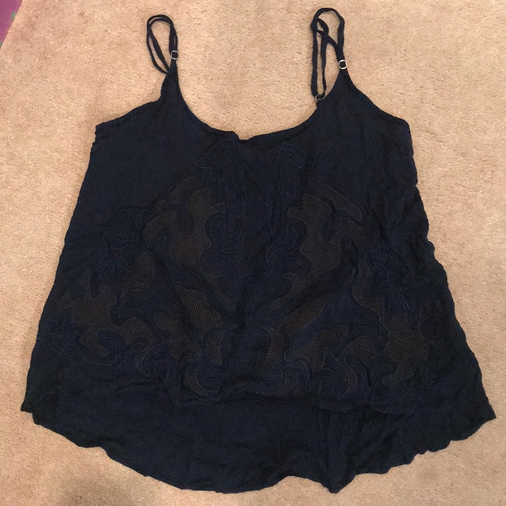 embroidered loose tank